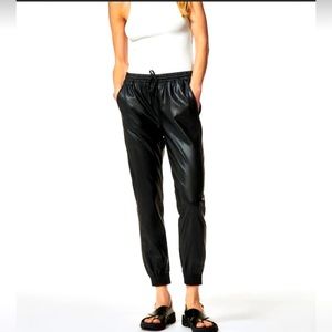 Zara Faux Leather Joggers (Size Large)